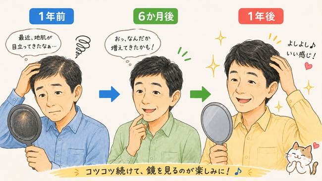 AGA治療1年目の経過報告｜見た目は若返り、体調バランスも変化なし