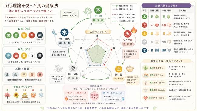 中医学の五行理論を使った食の健康法