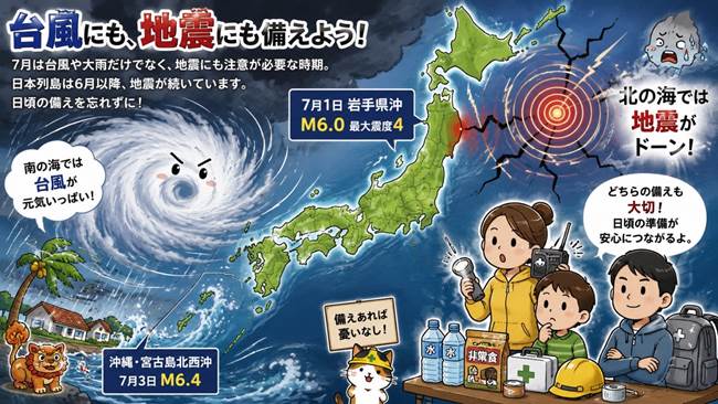 7月も日本列島で地震が続く　鈴谷観測点で107秒の前兆波を観測