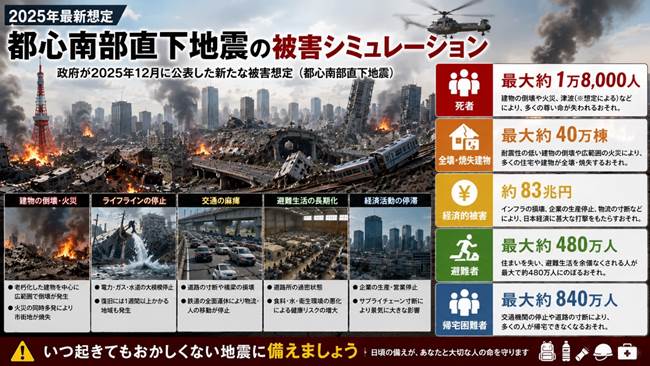 首都直下地震は本当に近い？政府想定と高島式地震予知から見る