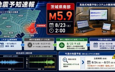 茨城県南部M5.9発生|高島式地震予知結果と今週の地震予知