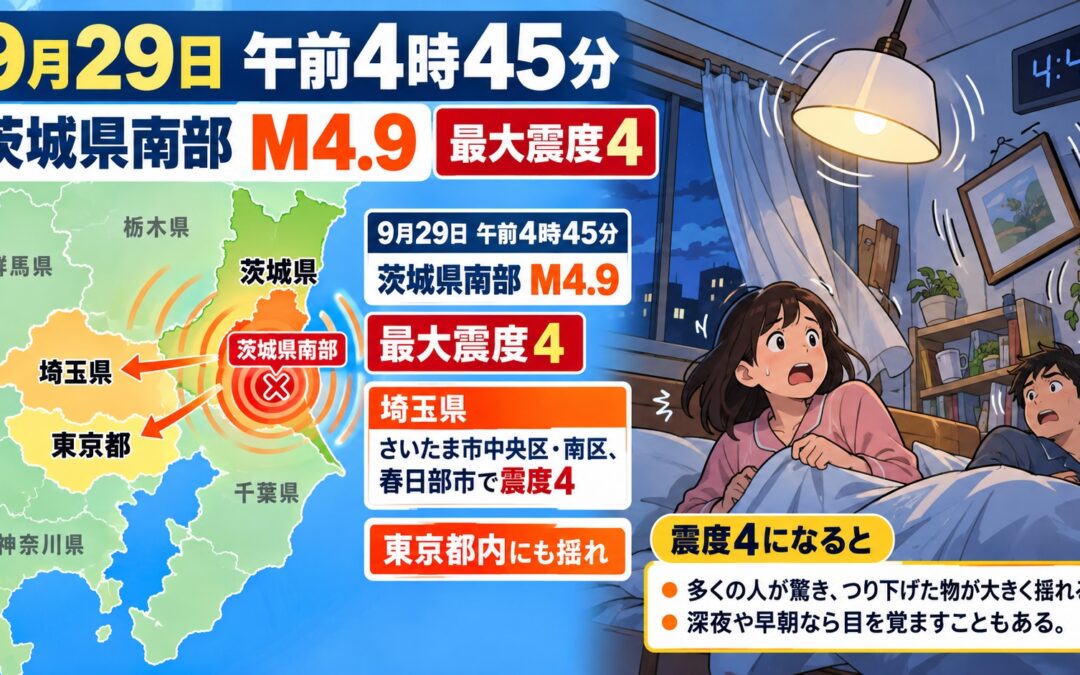 【地震予知速報】茨城県南部M4.9発生｜9月20～30日の高島式前兆波解析