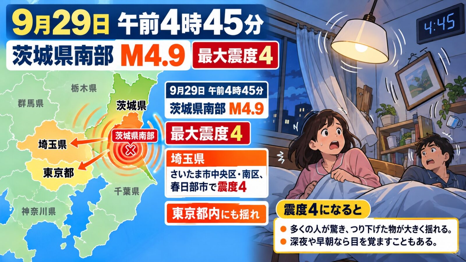 茨城県で発生した地震の概要